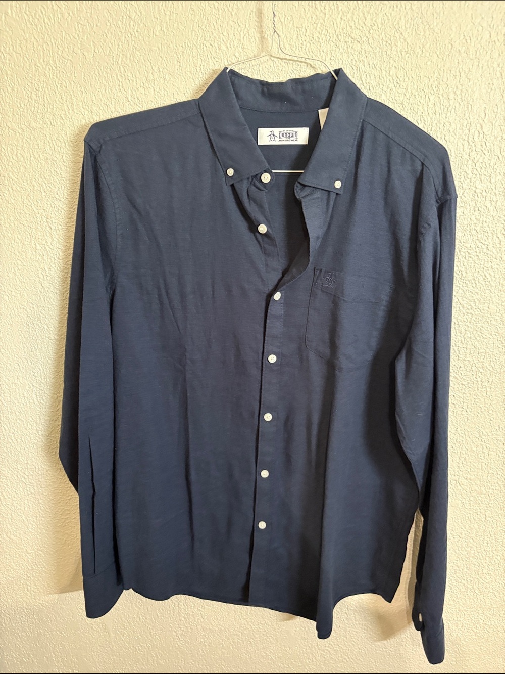 Never Worn - Original Penguin Men's Navy Button-Down Shirt - Sz Lg